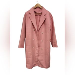 COPY - Pink Light Weight Trench Style Coat